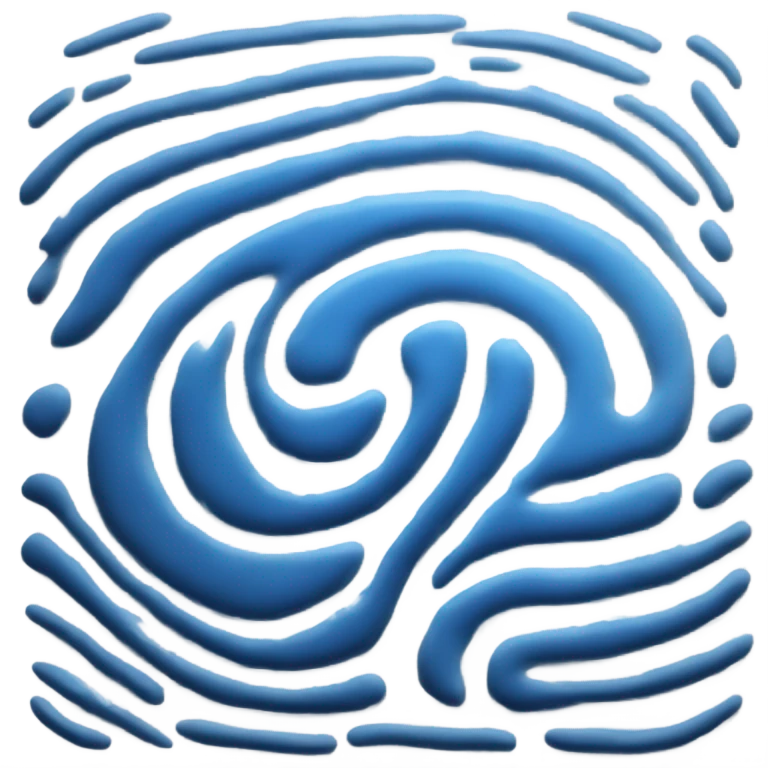 blue fingerprint emoji