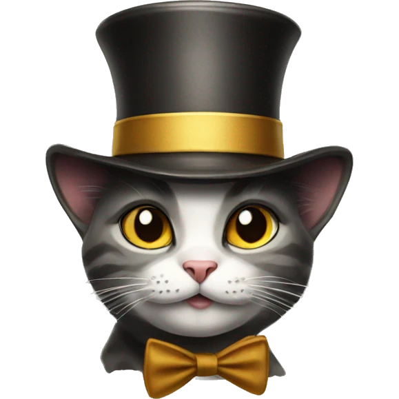 cat with tophat emoji