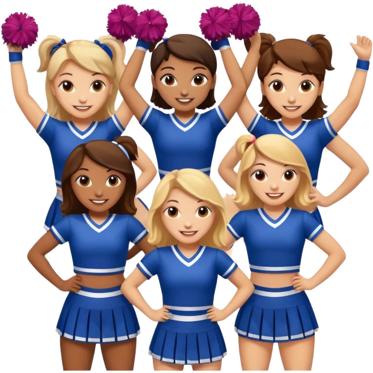 create an emoji of 3 cheerleaders together emoji