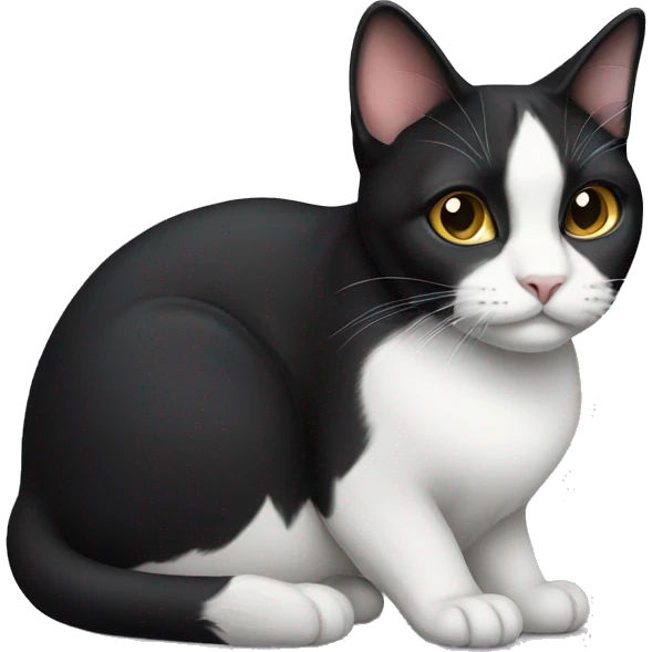 Female Tuxedo cat emoji