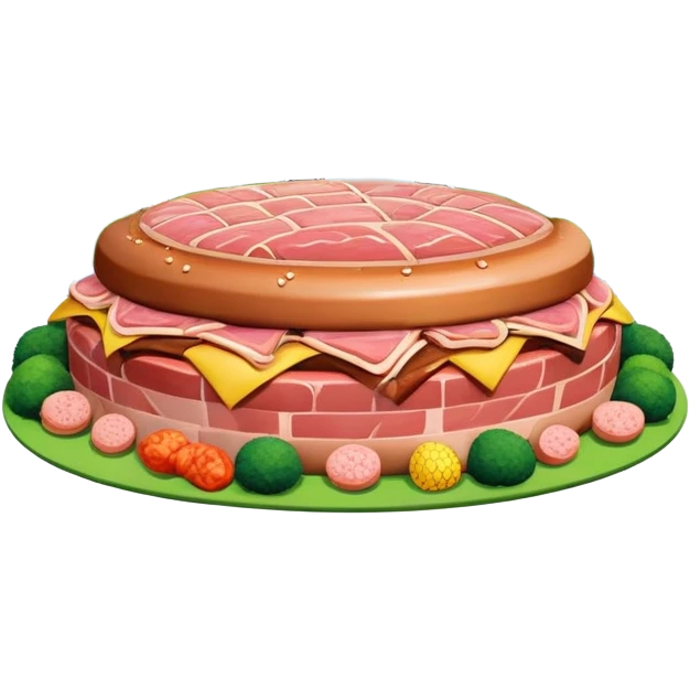  paris city SPAM meat jeff koons style sculpture arty landscape  emoji