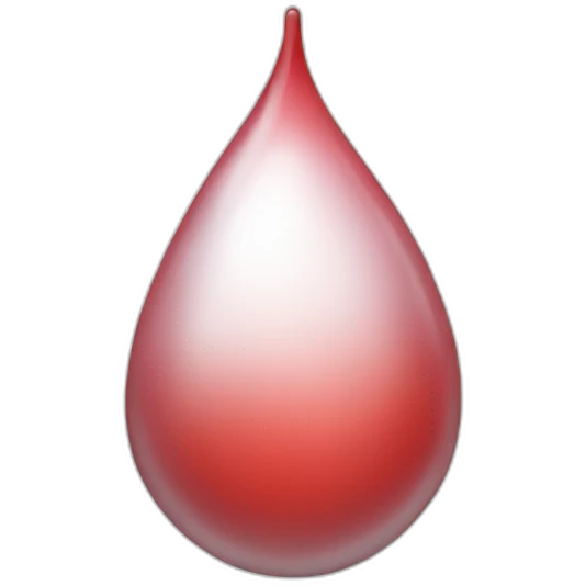 White blood drop emoji