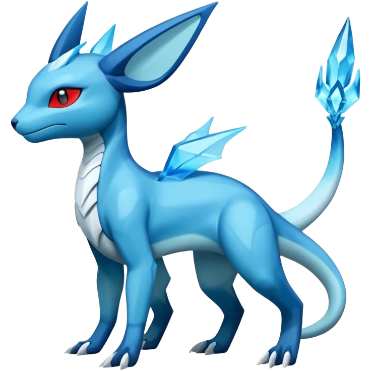 Salandit-Glaceon-Salamence-hybrid-fusion (full body) emoji