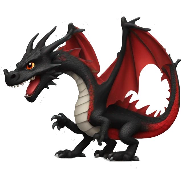 black and red dragon emoji