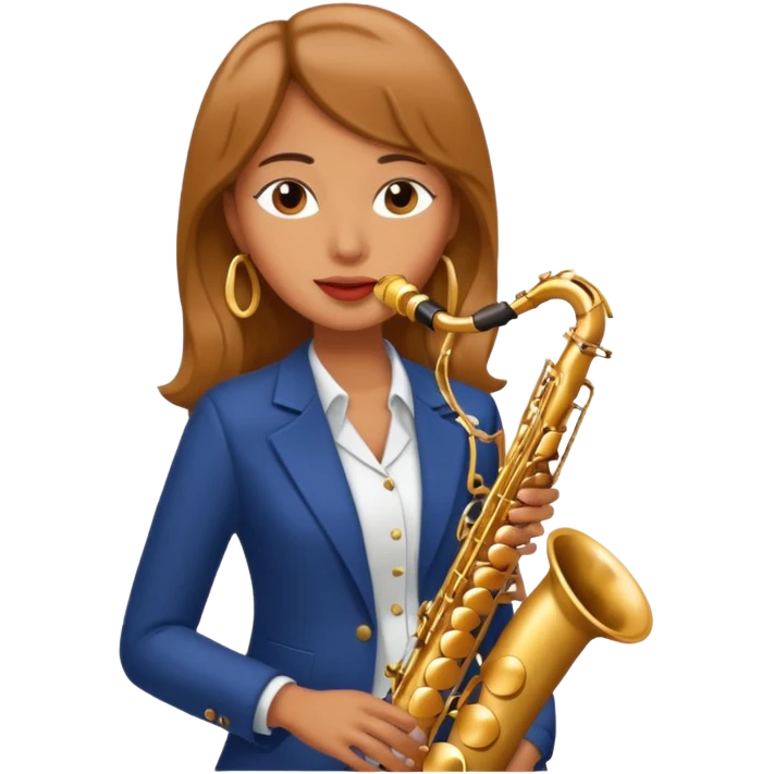 woman Swing jazz musician playing saxophone emoji