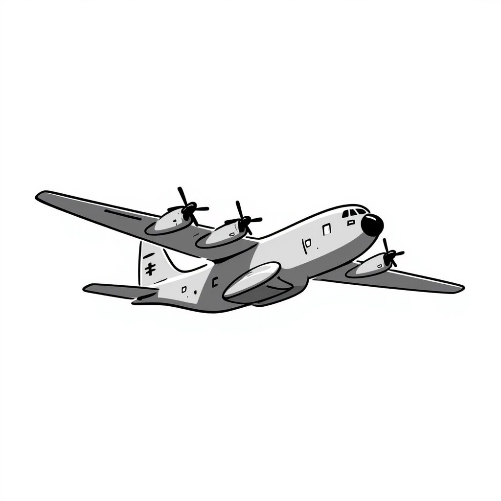 AC-130 gunship military aircraft with visible cannons and weapons flying emoji