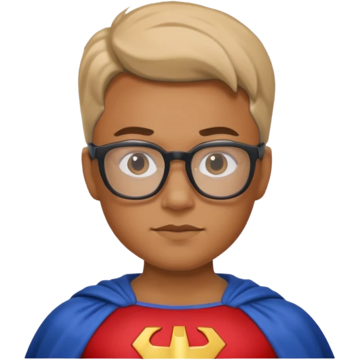 Glasses-Wearing super Heroe emoji