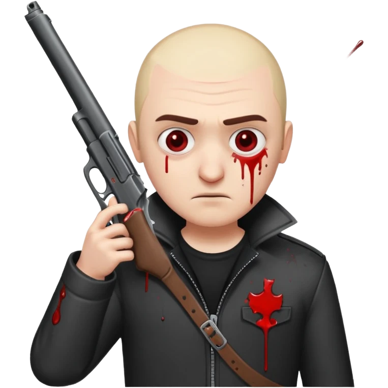 gru with gun and blood emoji