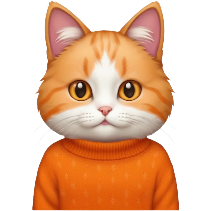 Cute cat in sweater  emoji