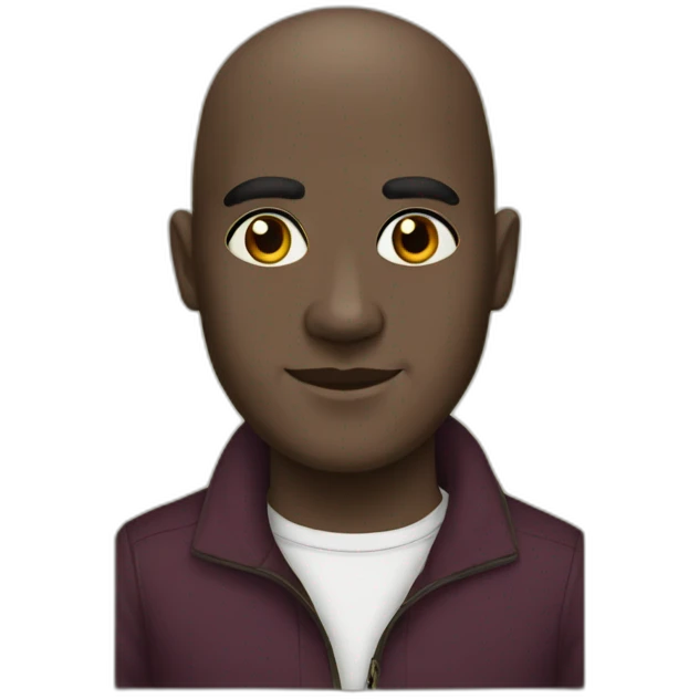 Maurice N Leacock bald, dark-skinned and 53 emoji