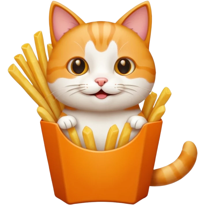 𝖢𝖺𝗍 𝗁𝖺𝗉𝗉𝗒 𝖾𝖺𝗍𝗂𝗇𝗀 𝖿𝗋𝗂𝖾𝗌 emoji