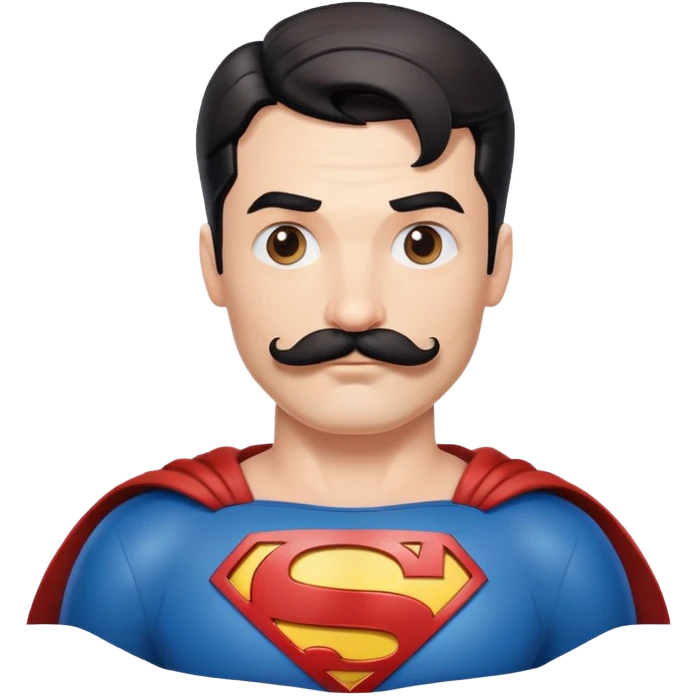 super man with mustache emoji