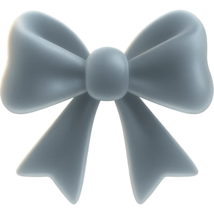 gothic bow, matte glass style emoji