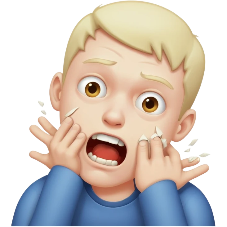 Man crashing out and choking himself  emoji