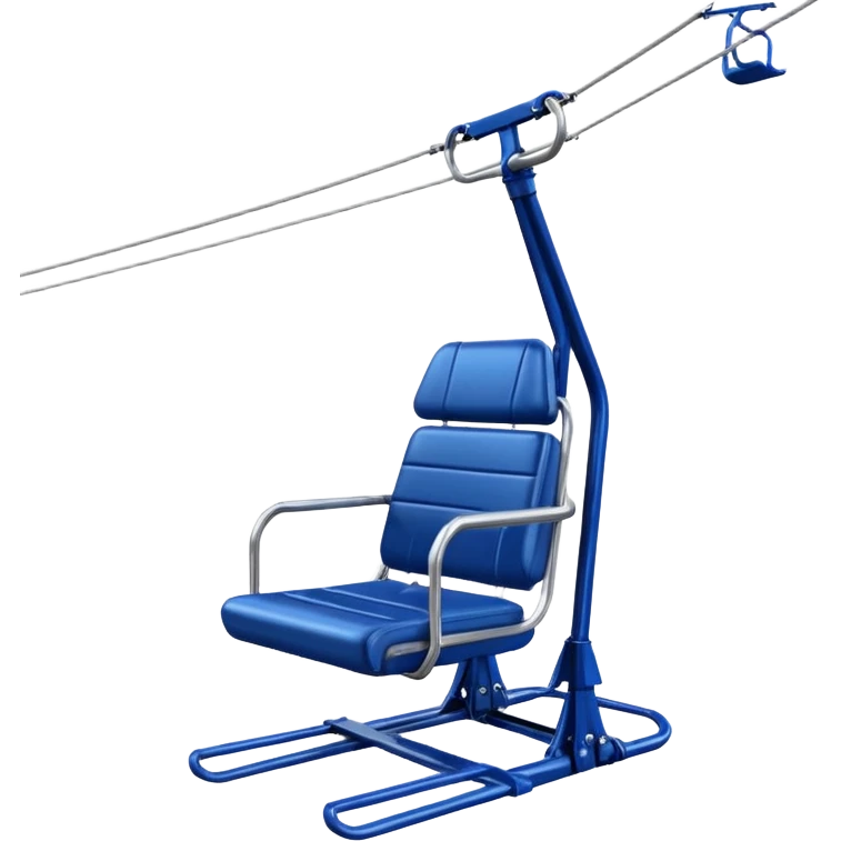 darkblue chairlift with the word: Lenk on it emoji