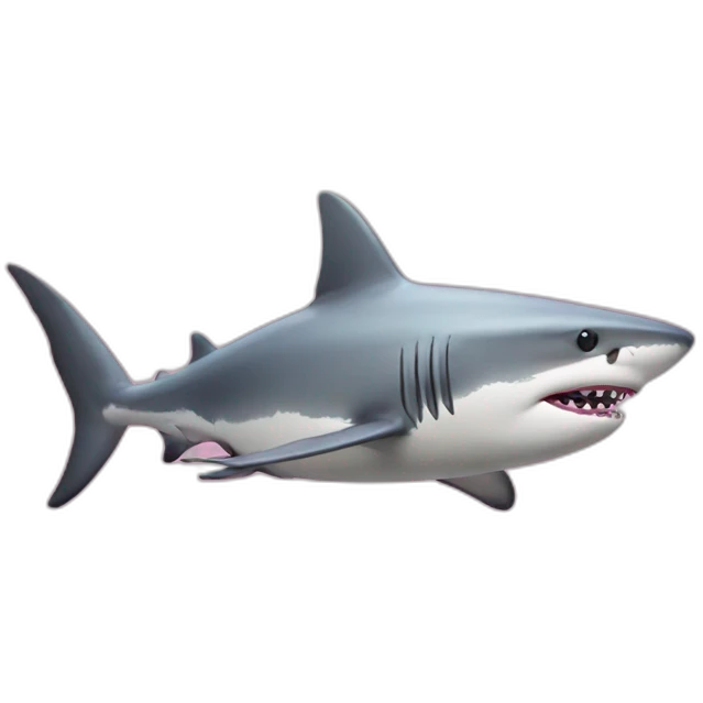 Pink shark emoji