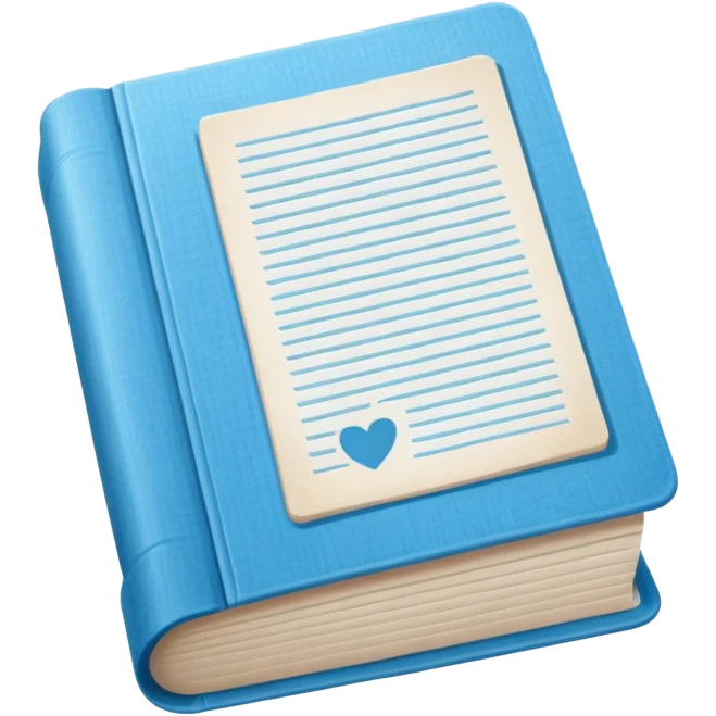 an open light blue book emoji