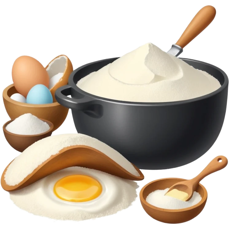 baking ingredients ready for preparation emoji