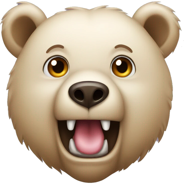bear with x as eyes and tongue out emoji