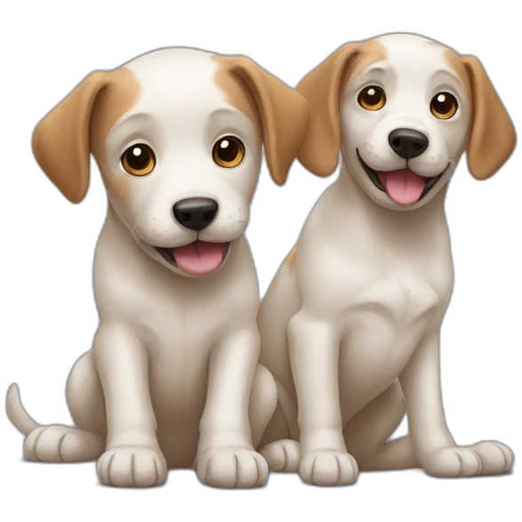 Two loving dogs emoji