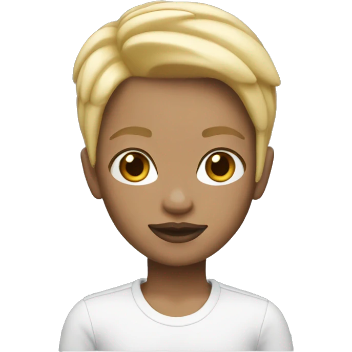 memoji with white skin, blonde buzzed fade emoji