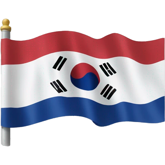 real South Korea flag emoji