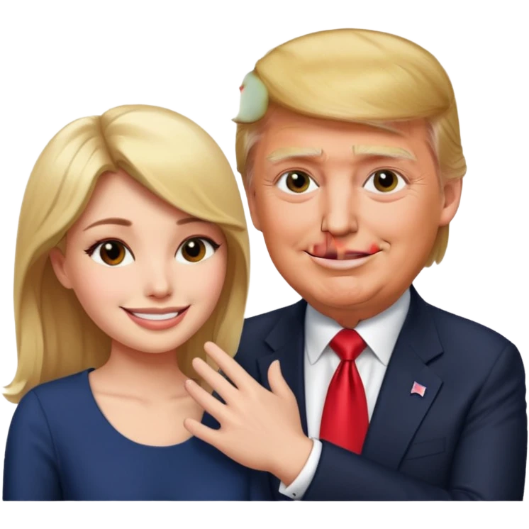 Donald trump touching woman emoji