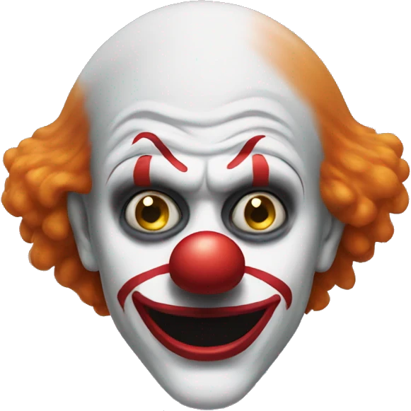 spooky clown with white eyes emoji