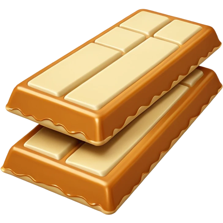 Salted caramel white chocolate bar emoji