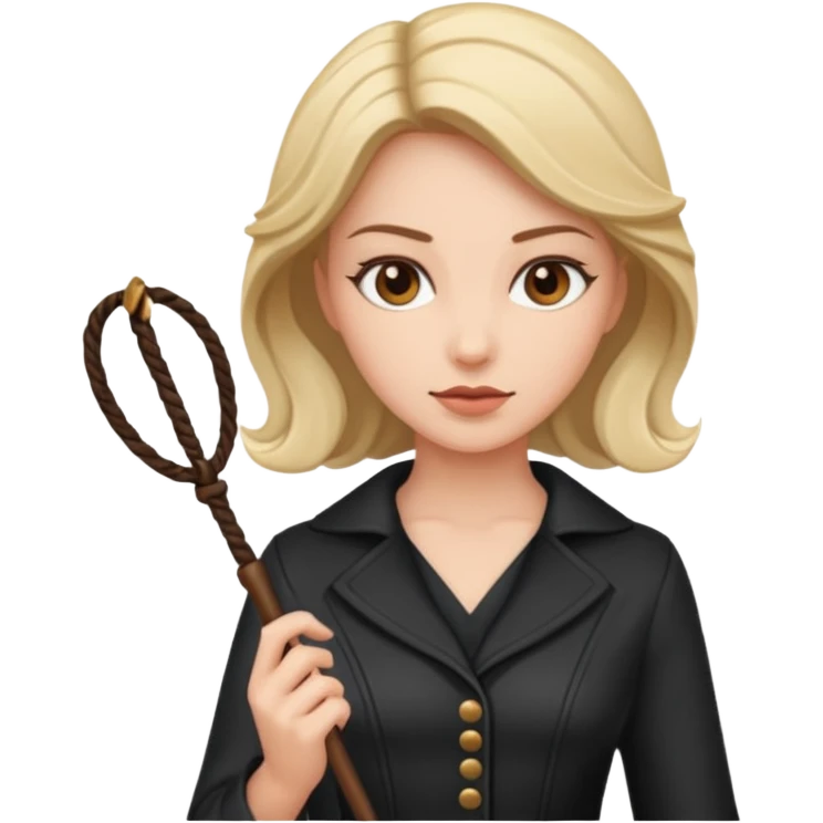 Dominatrix holding a whip emoji
