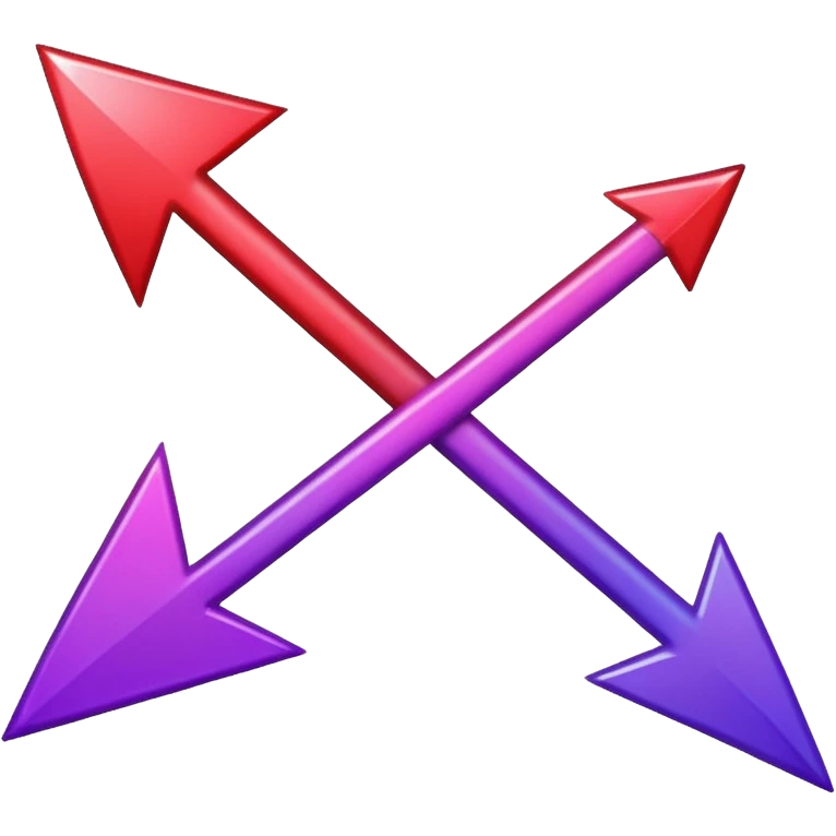 color gradient between red and purple glitter arrow right emoji