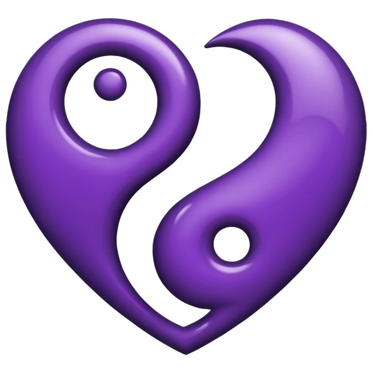 purple heart with a yin-yang symbol emoji