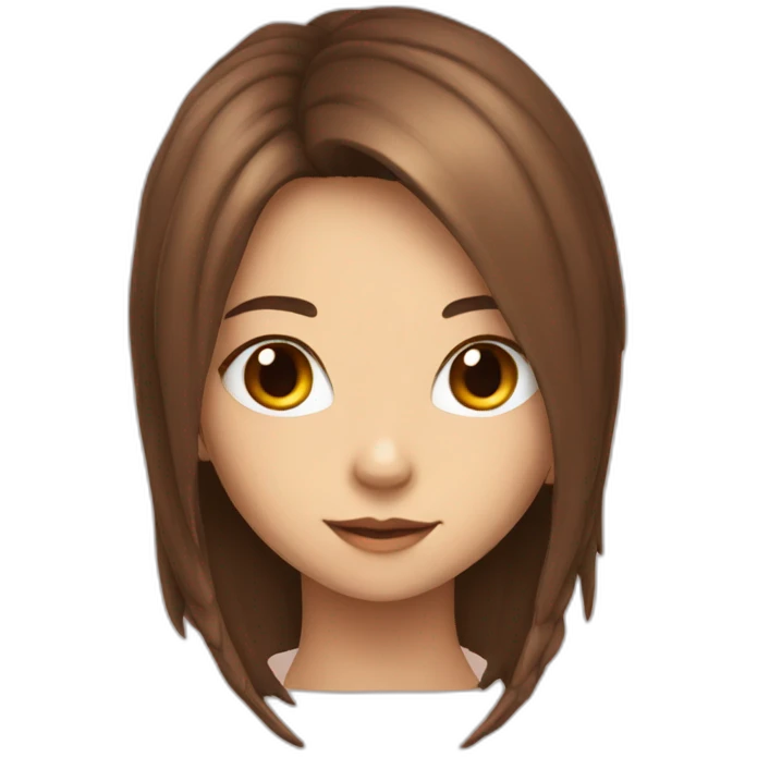 head dragon brown color girl emoji