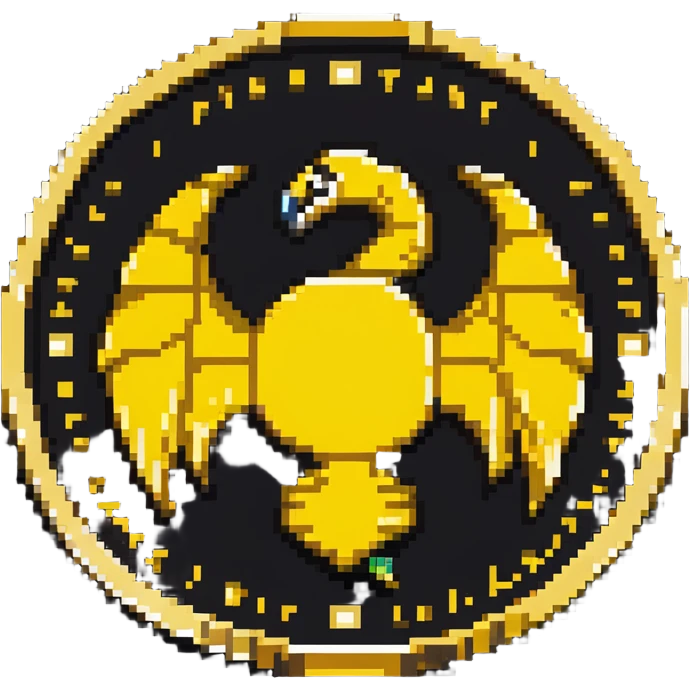 Wu-Tang Clan logo on a gold coin emoji