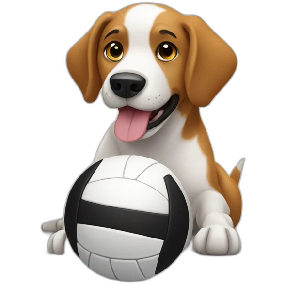 dog-setting-volleyball emoji