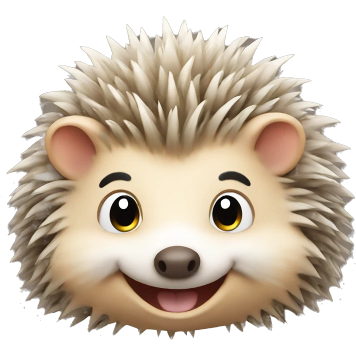 smiling hedgehog  emoji
