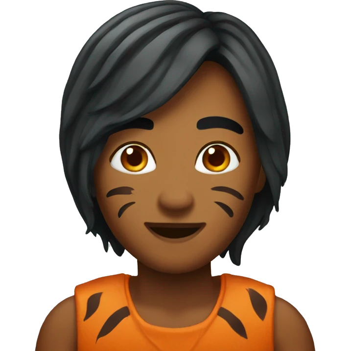 dark orange tiger lily emoji
