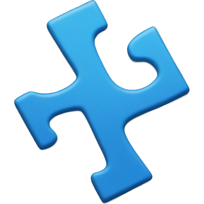 Blue puzzle peace emoji