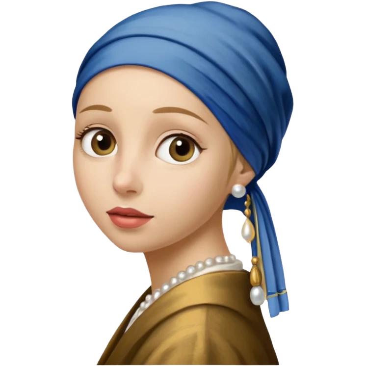 Girl with a Pearl Earring painting emoji