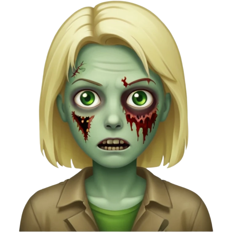 quero ser um zombie, sou loiro dos olhos verdes  emoji