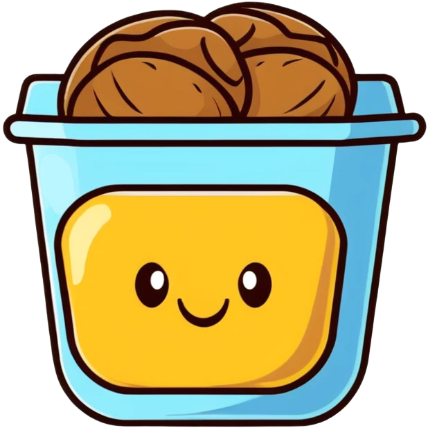 cartoon date stuffed with walnuts emoji