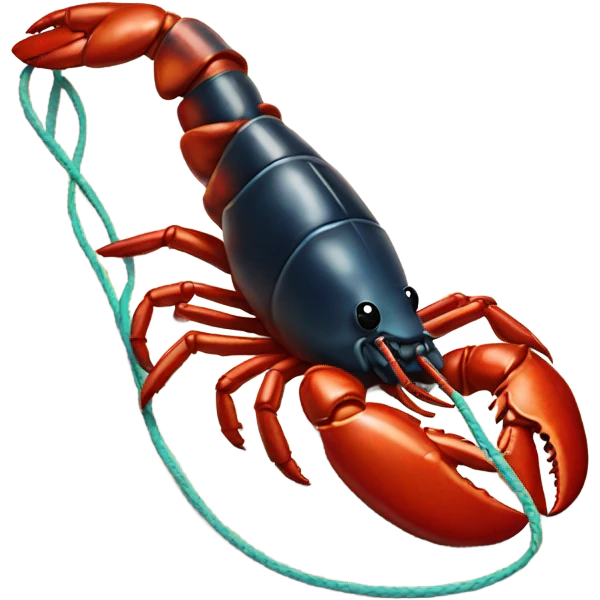 lobster on a leash  emoji
