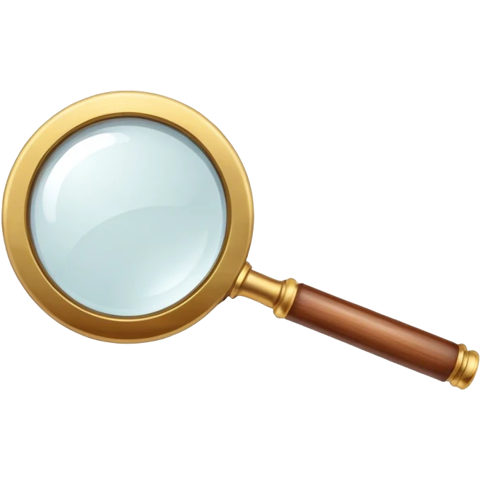 magnifying glass with wooden handle emoji