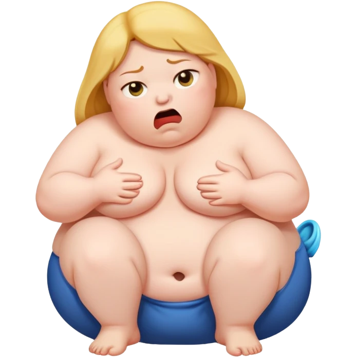 super fat women trying to poop diahera emoji