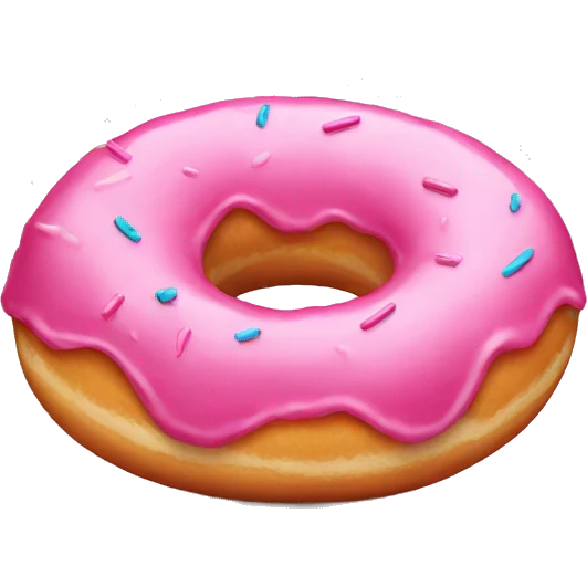 Pink donut emoji