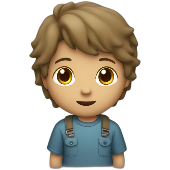 Niño mirando tele emoji