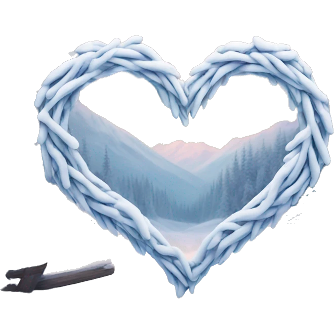Heart shape winter motive  emoji