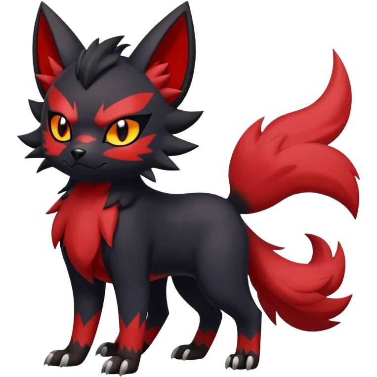 Litten-Zorua-Nargacuga-Fakemon-hybrid full body emoji