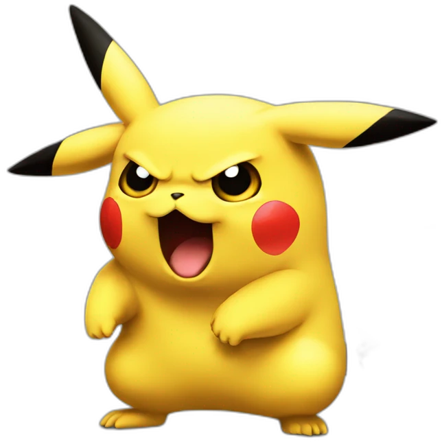 Angry pikachu emoji