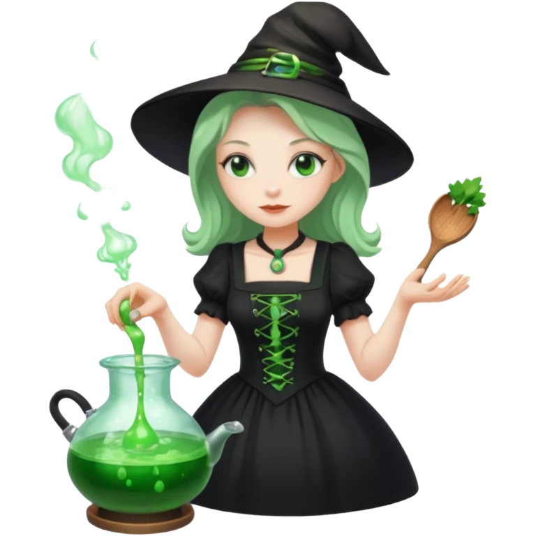 green witch cooking potion emoji